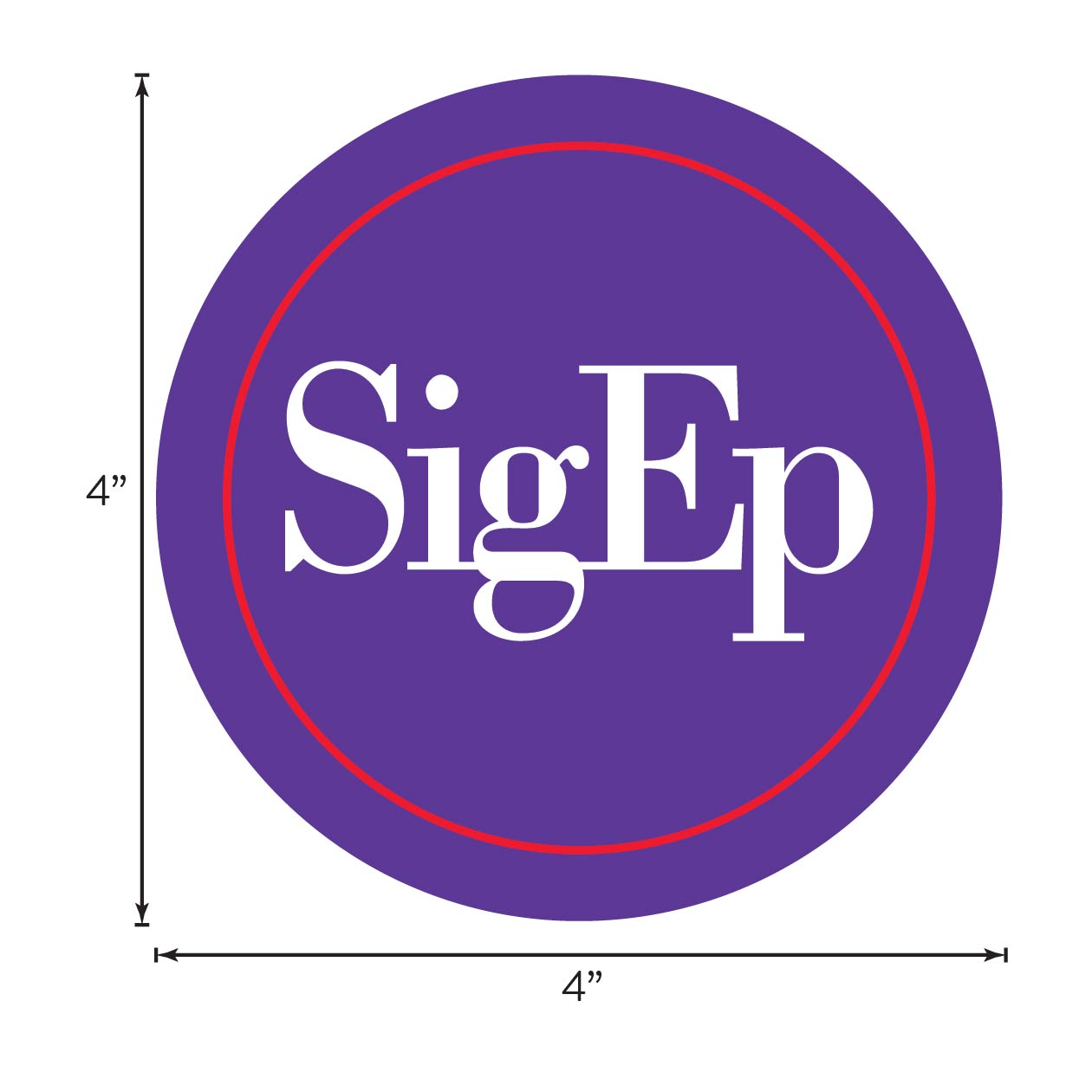Sigma Phi Epsilon Fraternity Car Decal Sticker- Full Color Circle Logo