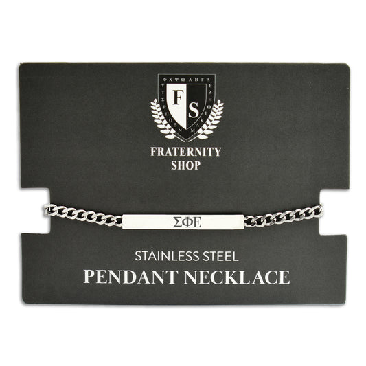 Sigma Phi Epsilon Fraternity Necklace- Greek Letters Pendant