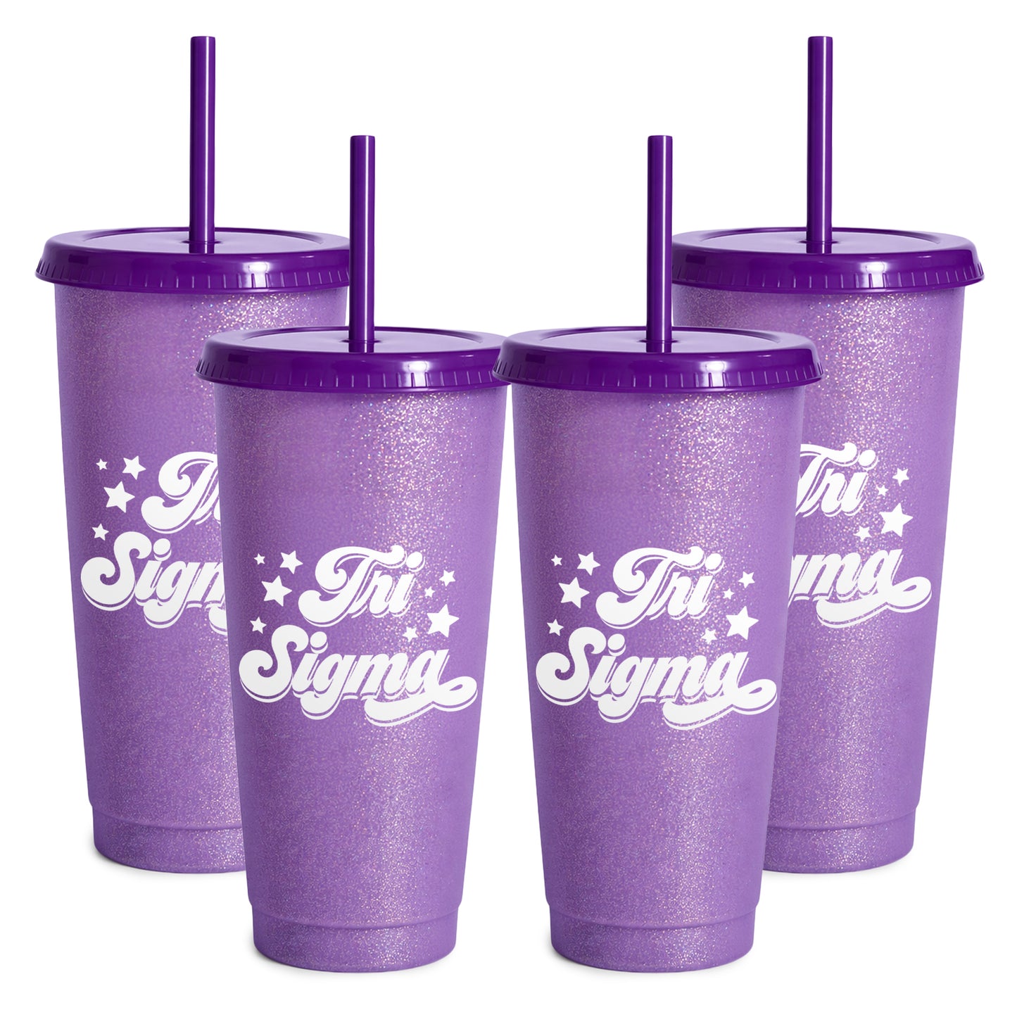 Sigma Sigma Sigma Glitter Color Changing Cup 4-Pack