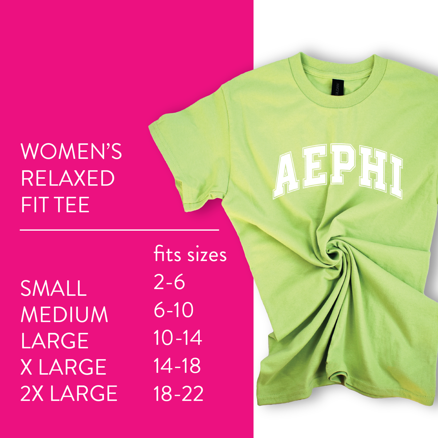 Alpha Epsilon Phi Sorority T-Shirt- Varsity Design