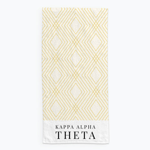 Kappa Alpha Theta Beach Towel- Lightweight Brand Design