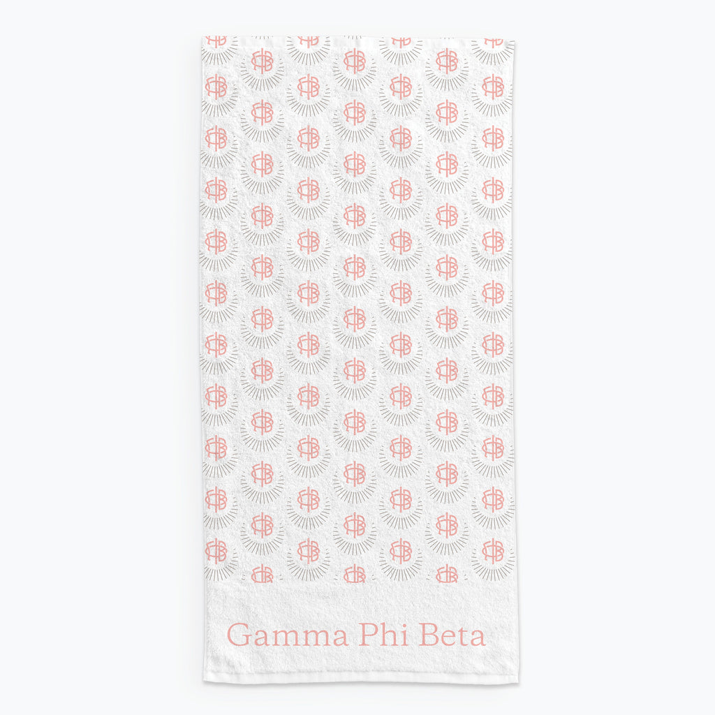 Gamma Phi Beta Beach Towel- Lightweight Brand Design