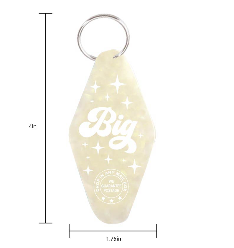 Big - Vintage Motel Keychain - Yellow