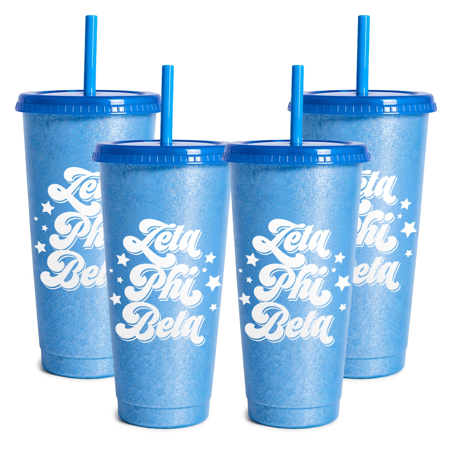 Zeta Phi Beta Glitter Color Changing Cup 4-Pack