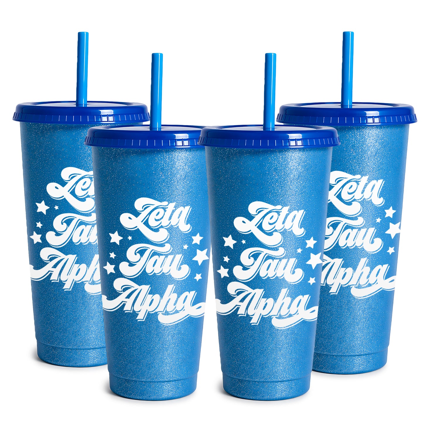 Zeta Tau Alpha Glitter Color Changing Cup 4-Pack