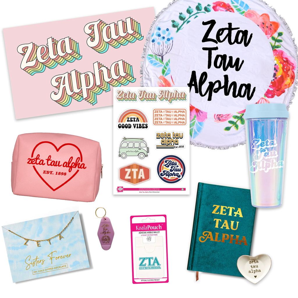 Zeta Tau Alpha Celebrate Sisterhood Sorority Gift Box- 10 unique items