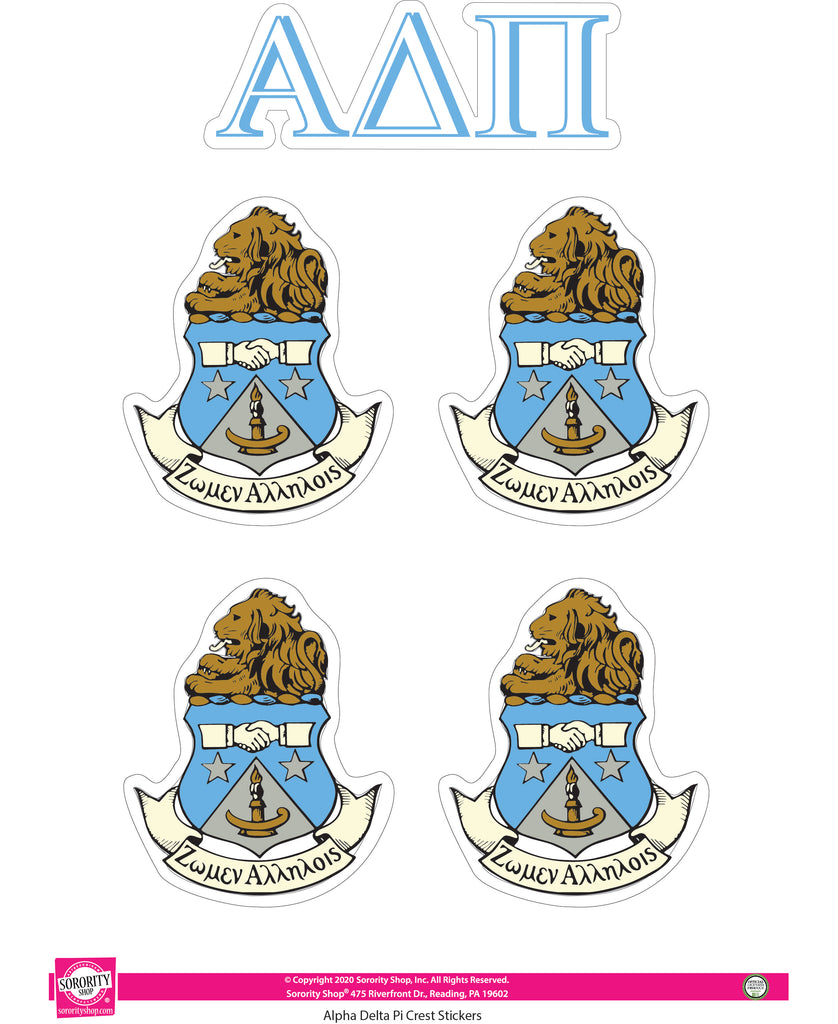 Alpha Delta Pi Crest Stickers