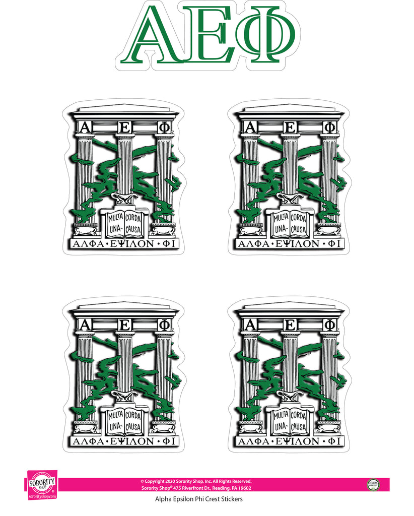 Alpha Epsilon Phi Crest Stickers