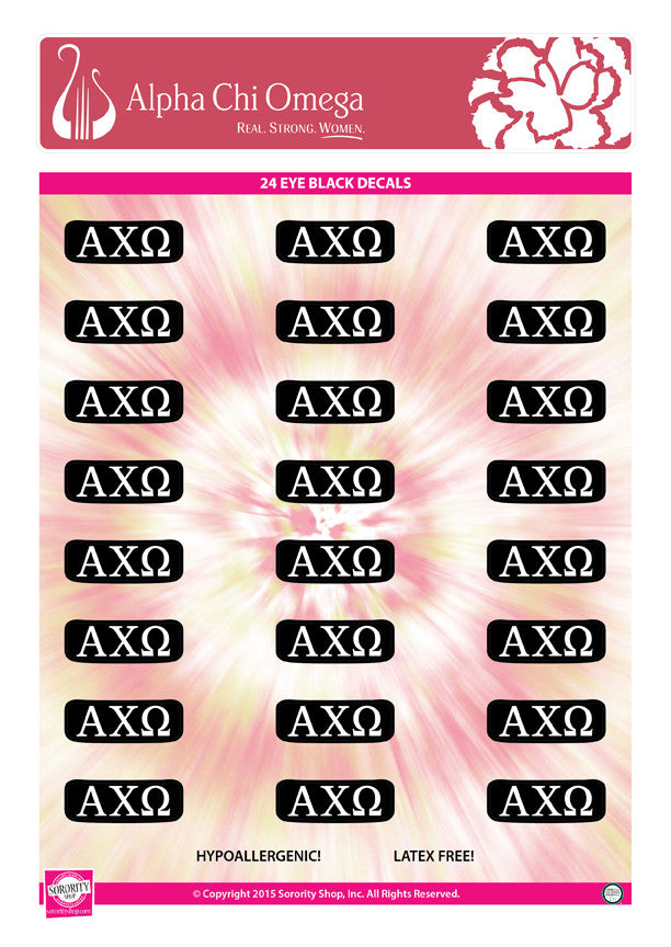 Alpha Chi Omega Eye Black Decals