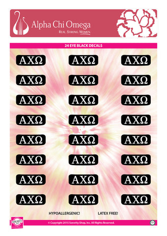 Alpha Chi Omega Eye Black Decals