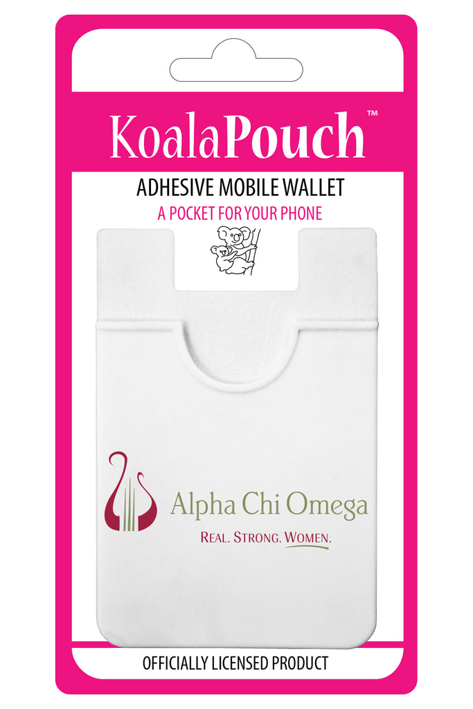 Alpha Chi Omega Adhesive Wallet - Koala Pouch