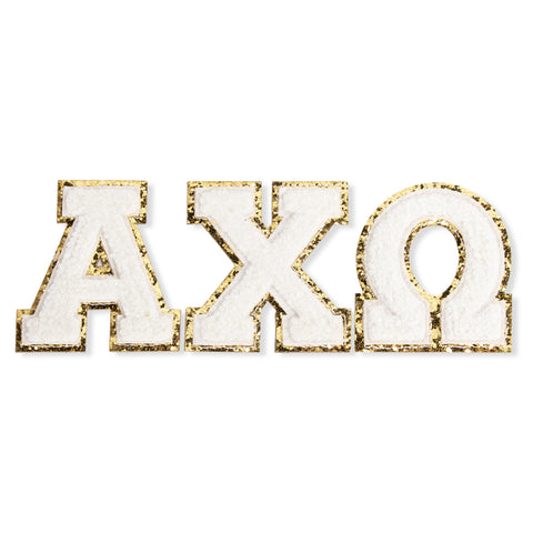 Alpha Chi Omega Chenille Stickers - ACO Greek Letter Stickers