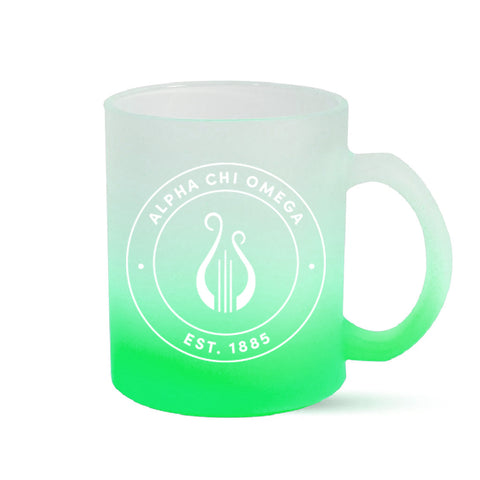 Alpha Chi Omega Mug - Ombre Glass