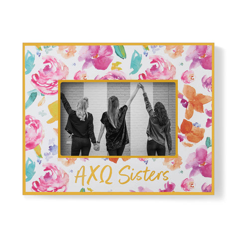 Alpha Chi Omega Picture Frame – Wooden Picture Frame for 4" X 6" Pictures