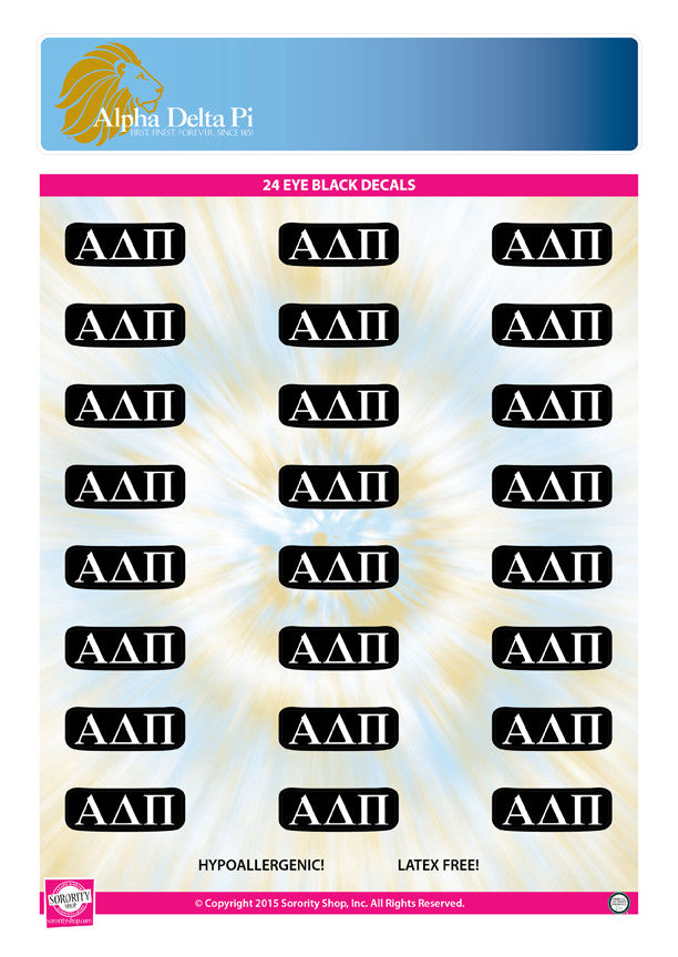 Alpha Delta Pi Eye Black Decals