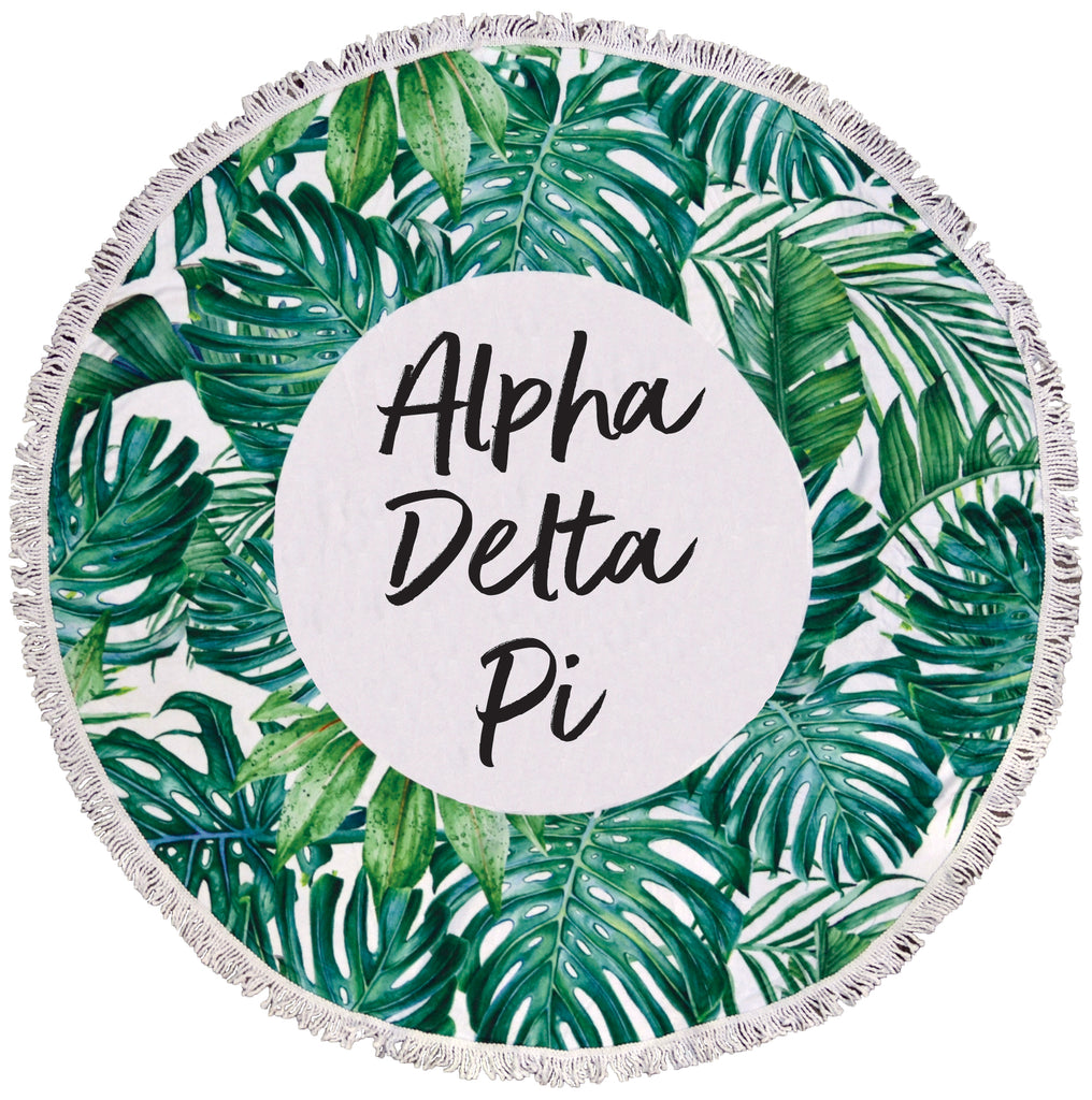 Alpha Delta Pi Palm Fringe Towel