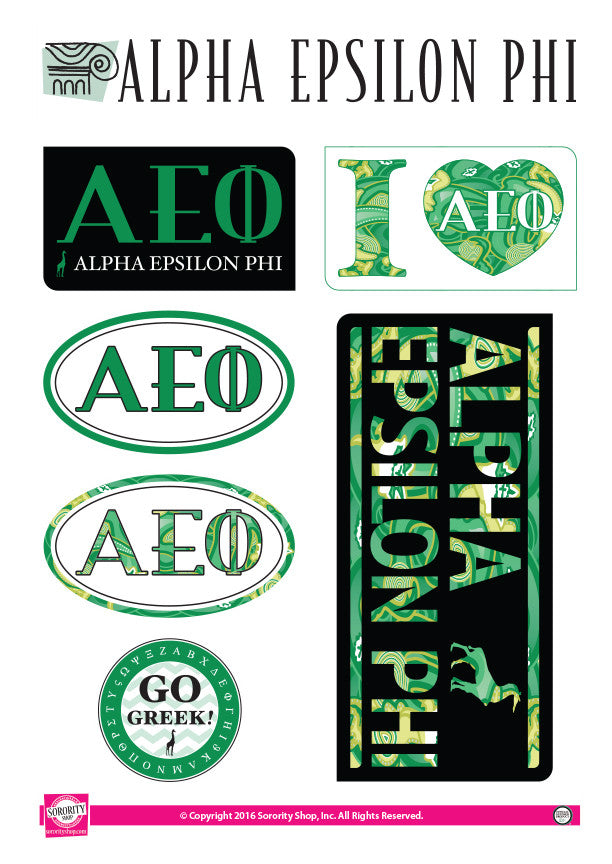Alpha Epsilon Phi Lifestyle Stickers