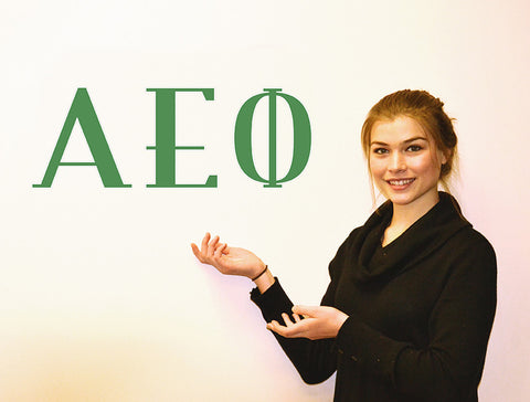 Alpha Epsilon Phi Jumbo Letter Decals