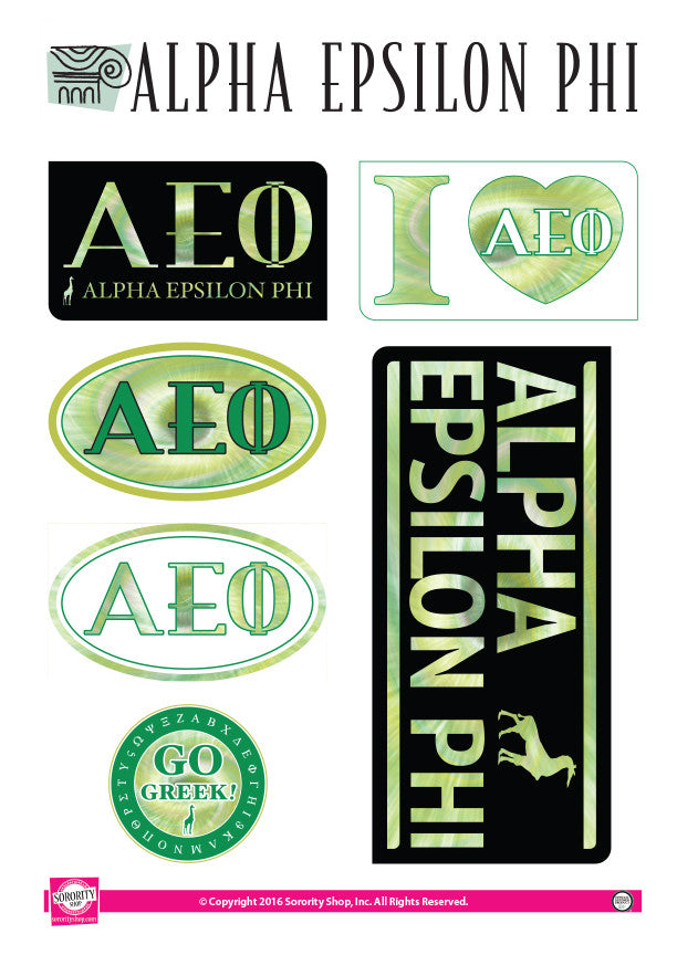 Alpha Epsilon Phi Tie Dye Stickers