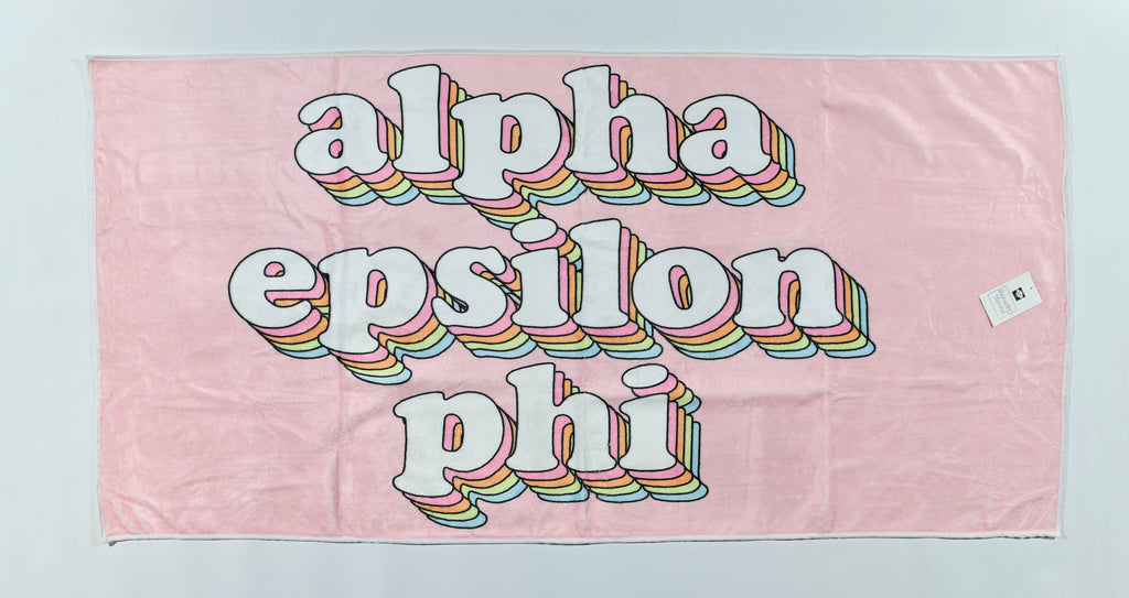 Alpha Epsilon Phi Plush Retro Beach Towel