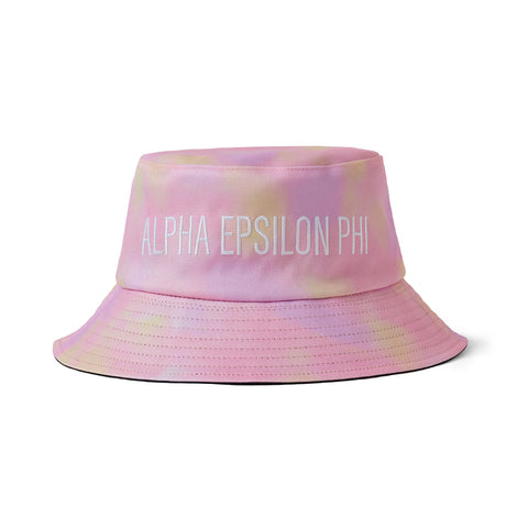 Alpha Epsilon Phi Bucket Hat - Tie Dye - Embroidered Logo