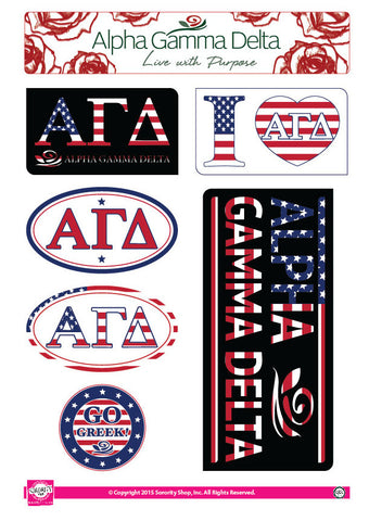 Alpha Gamma Delta American Stickers
