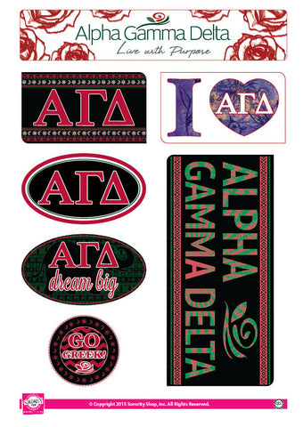 Alpha Gamma Delta Bohemian Stickers