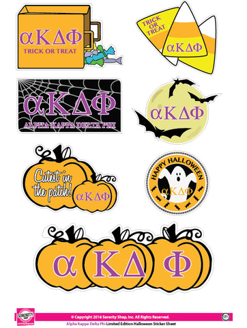 alpha Kappa Delta Phi Halloween Stickers