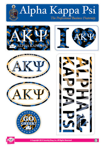 Alpha Kappa Psi <br> Animal Print Stickers