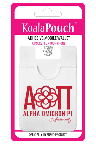 Alpha Omicron Pi Adhesive Wallet - Koala Pouch