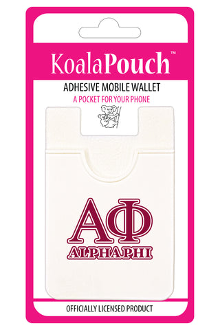 Alpha Phi Koala Pouch - Greek Letters Design - Phone Wallet