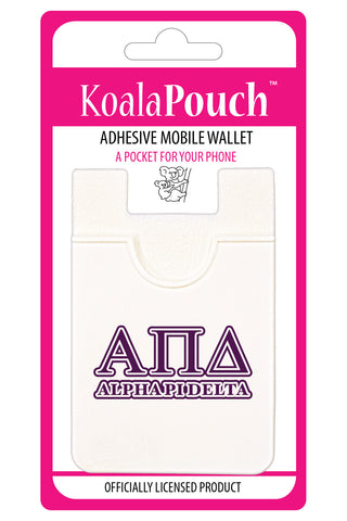Original Alpha Pi Delta Koala Pouch - Adhesive Phone Wallet