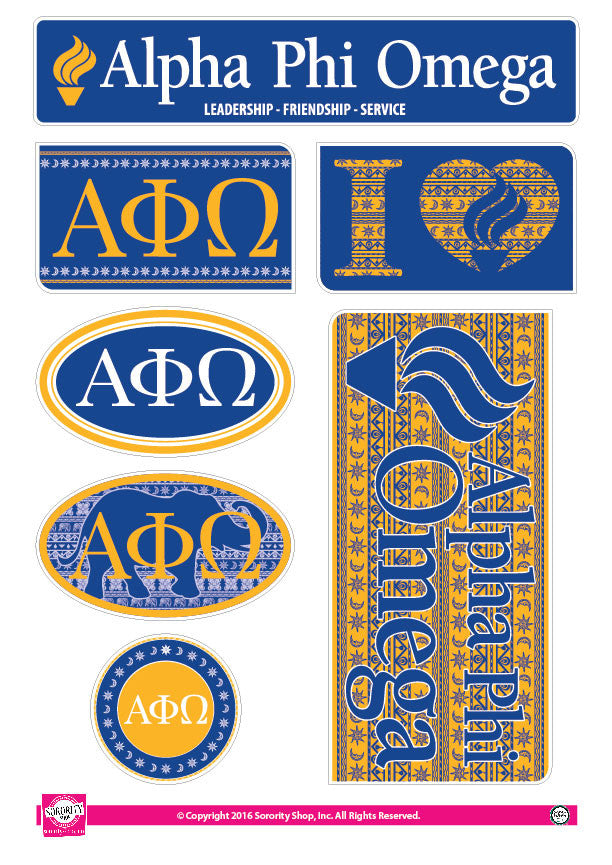 Alpha Phi Omega <br> Bohemian Stickers