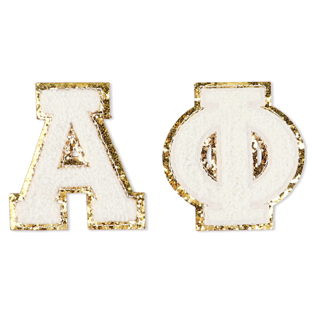 Alpha Phi Chenille Stickers - AP Greek Letter Stickers