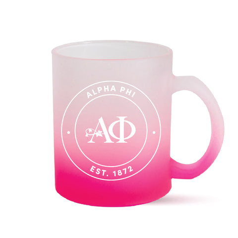 Alpha Phi Mug - Ombre Glass