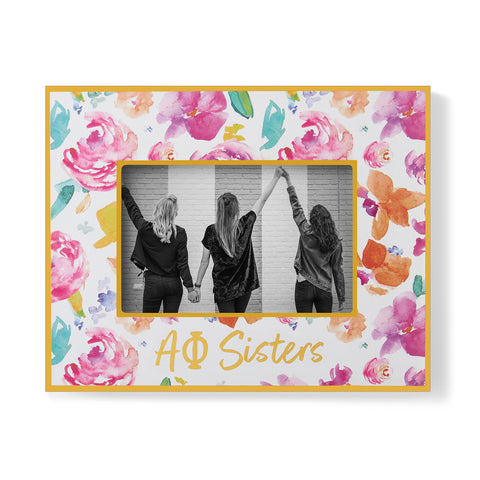 Alpha Phi Picture Frame – Wooden Picture Frame for 4" X 6" Pictures