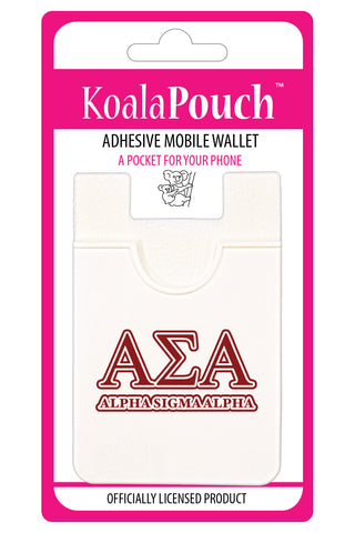 Alpha Sigma Alpha Koala Pouch - Greek Letters Design - Phone Wallet