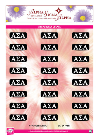 Alpha Sigma Alpha Eye Black Decals