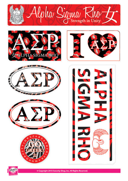 Alpha Sigma Rho Animal print Stickers – SororityShop