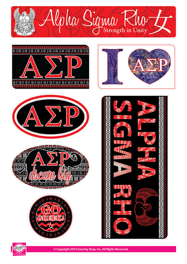 Alpha Sigma Rho <br> Bohemian Stickers