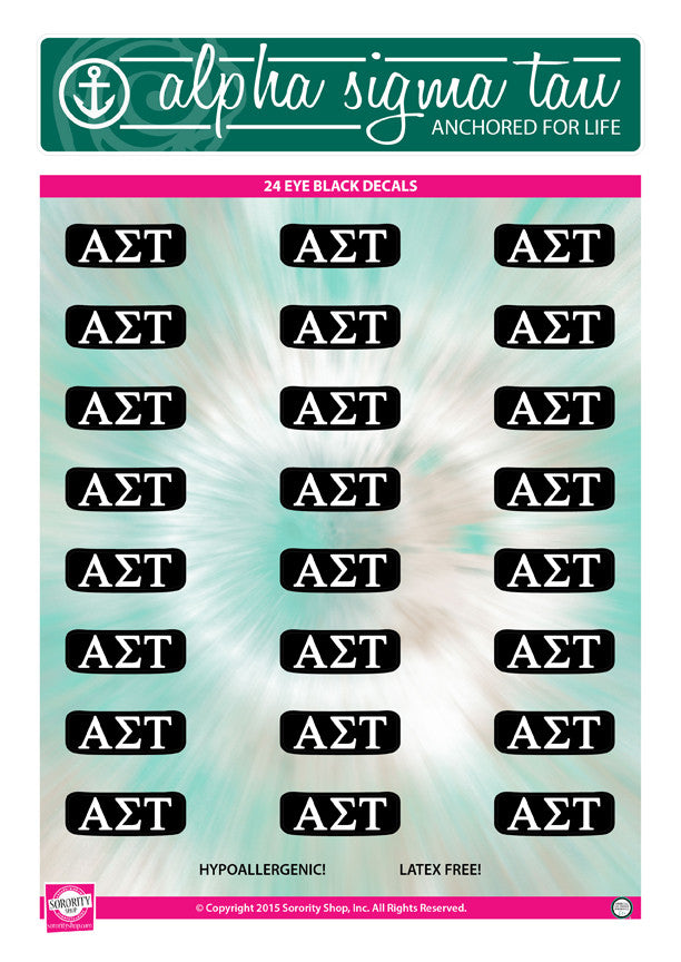 Alpha Sigma Tau Eye Black Decals