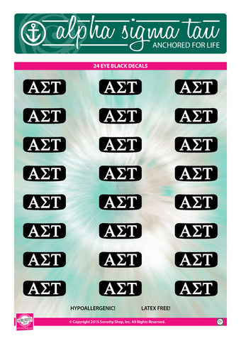 Alpha Sigma Tau Eye Black Decals