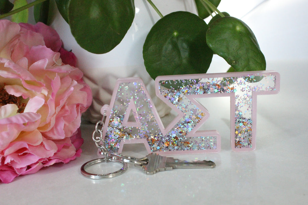 Alpha Delta Pi Glitter Sorority Keychain – SororityShop