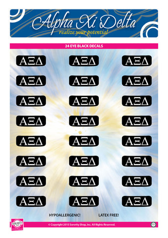 Alpha Xi Delta Eye Black Decals