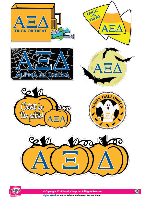 Alpha Xi Delta Halloween Stickers