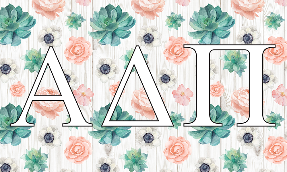 Alpha Delta Pi Succulent Flag