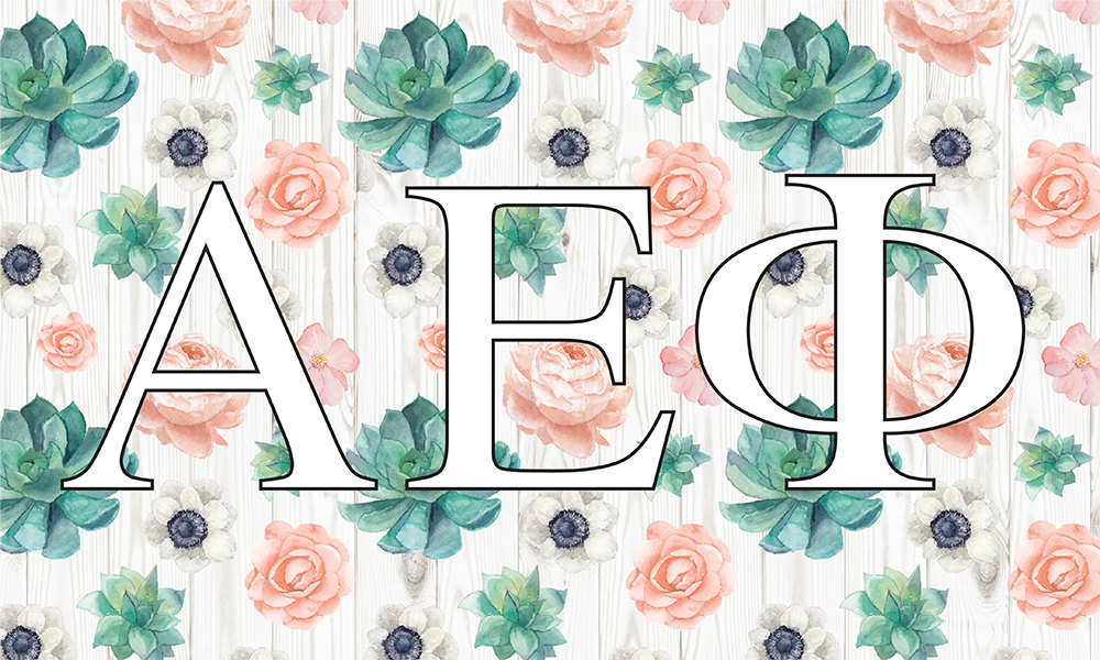 Alpha Epsilon Phi Succulent Flag