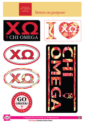 Chi Omega <br> Lifestyle Stickers