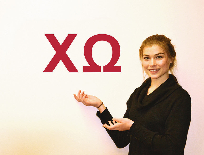 Chi Omega <br> Jumbo Letter Decals