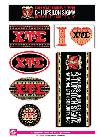Chi Upsilon Sigma <br>Bohemian Stickers